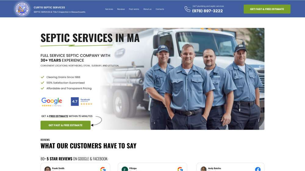 Septic Tank Services Website template