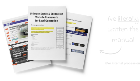website design framework for a septic tank service company
